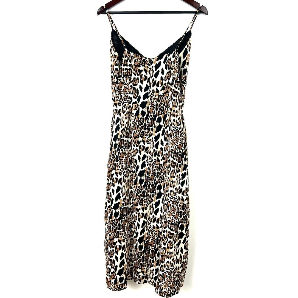 Honey Punch‎ Womens Leopard Print Midi Dress Lightweight Lined Size L 1082U4 - Picture 7 of 12